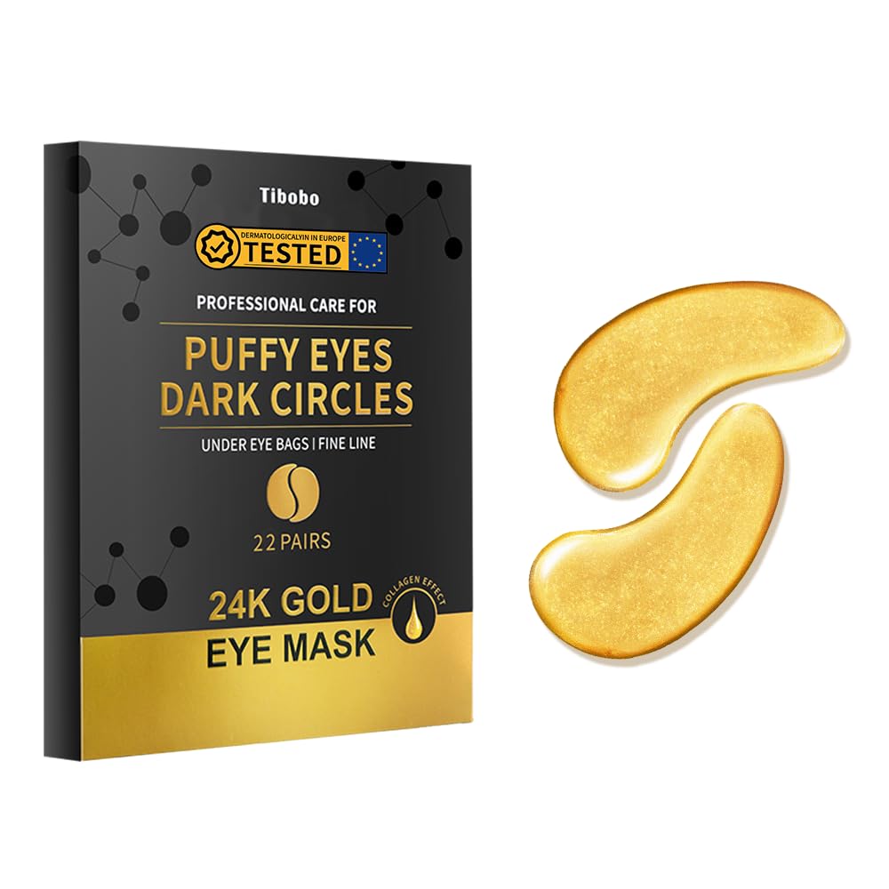 Augenpads,24K Gold Anti Aging under eye pads Gegen Augenringe, Eye patches gegen augenringe (22 Paar)