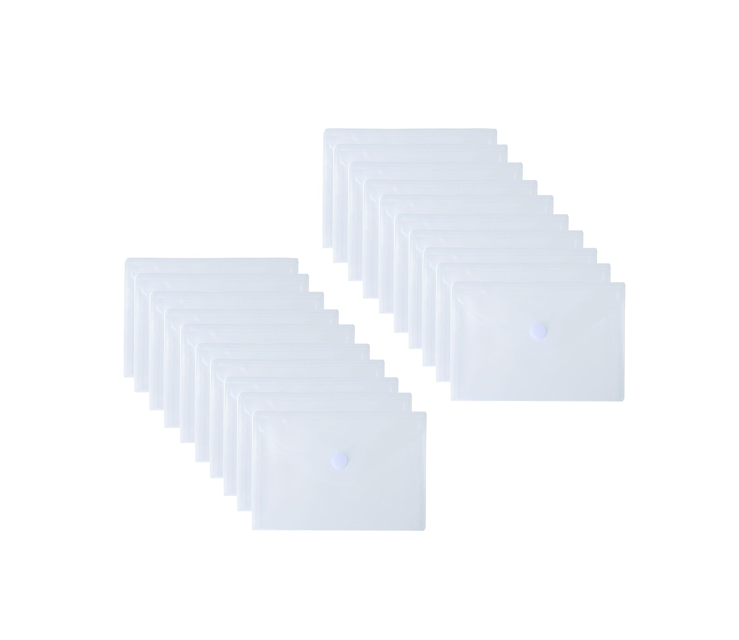 YESSART 5.5’’ x 8.5’’ Clear Plastic Envelopes Cutting Dies Stencil Crafts Paper File Index Cards Holder 20 Pack Hook Loop Closure