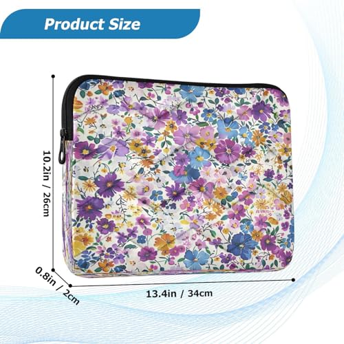 Funda para portátil 13-14 pulgadas impermeable con diseño floral miniatura 3