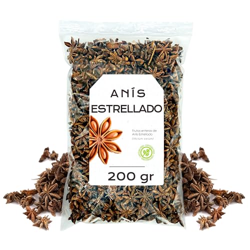 Anis Estrellado 200g - Anis Estrellado Entero - Infusion Anis Estrellado - Te de Anis Estrellado - Badiana - Infusiones a Granel - Propiedades Naturales (200 gr)