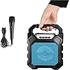 WSXEDC draagbare karaoke machine Bluetooth luidspreker, 8W PA-luidspreker geluidssysteem met handmicrofoon ondersteunt…