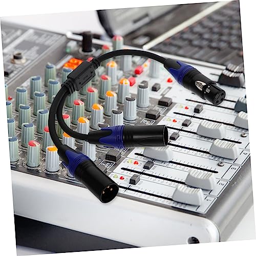 VICASKY 2 Pçs Microfone Azul Com Fio Xlr Para Xlr Divisor De Microfone Cabo De Microfone De 3 Pinos