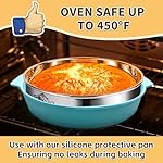 9 Inch Springform Pan - 304 Stainless Steel Nonstick Springform Cake Pan with Removable Bottom, 10 Inch Silicone Leakproof Cheesecake Pan Protector with Parchment Paper - Image 5