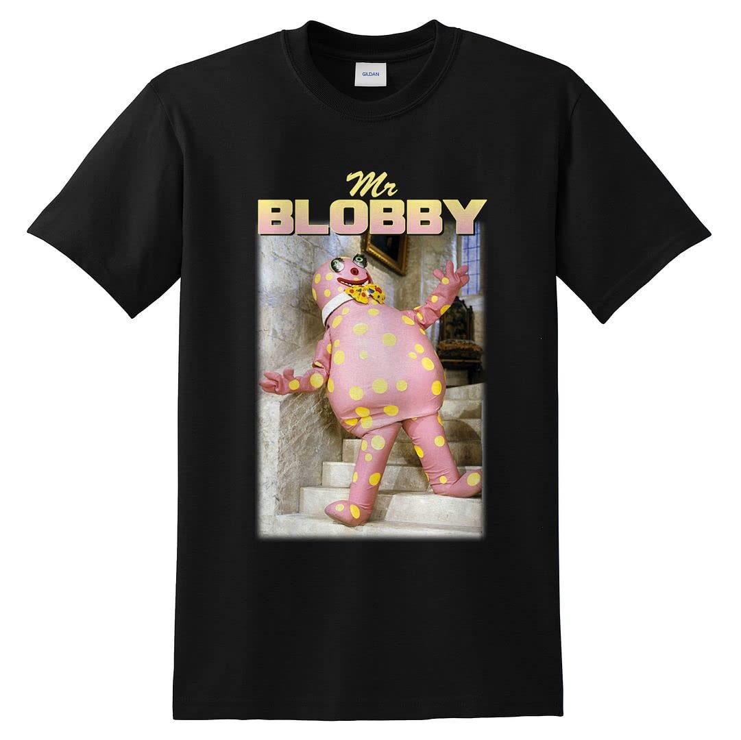 Sanfran ClothingMr Blobby Homage Top Funny UK Tribute Gift for TV 90's Icon Legend Noel T-Shirt