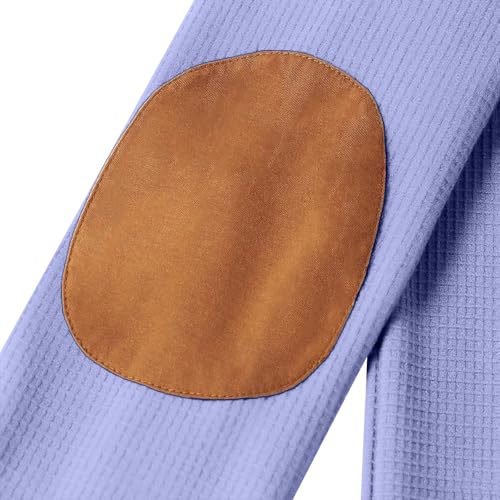 Mens Waffle Sweatshirt Casual Knited Long Sleeve Thermal Stand Collar Pullover Sweater Stylish Warm Cozy V Neck Henley Shirts3