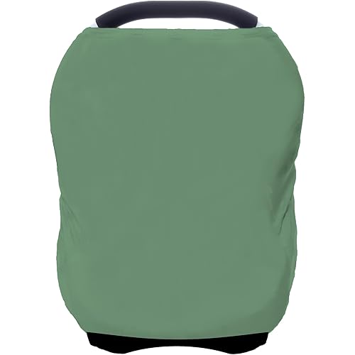 Car Seat Covers Baby - Multi-use Cover Carseat Canopy, Breathable Breastfeeding Cover, Car Seat Covers for Bbies, Boys & Girls Shower Gifts (Light Green)