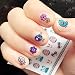 OULII Nail Stickers Glitter Powder Fun 3D Nail Stickers Decals Easter Party Favors DIY Valentine's Day gift for women girls, Pack of 5