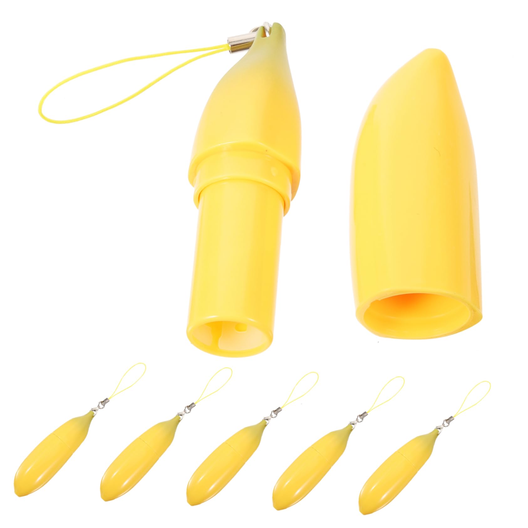 PACKOVE Tubo De Labial Vacío Diseño De Banana Para Gloss Labial Contenedores Rellenables De Cosméticos Para Para Diy 6 Piezas X 4