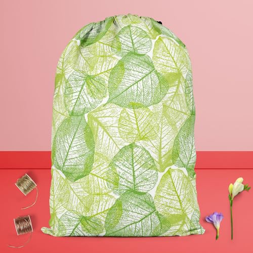Image of ArtzFolio Floral & Leaves | Reusable Sack Bag | Bag for Gym, Storage, Vegetable & Travel