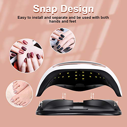 168W Uv Led Nail Lamp, Faster Nail Dryer For Gel Polish With 4 Timer Setting Professional Gel Lamp Portable Handle Curing Lamp For Fingernail And Toenail Auto Sensor Nail Machine #TOP5