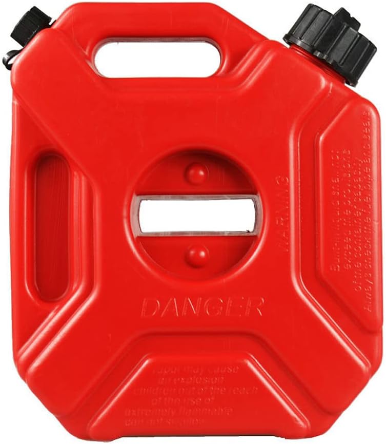 Morelian 1.3 Gallon Fuel Tanks 5L Portable Gasoline Diesels Containers Anti-Static Backup Petrol Storage Tanks with Lock & Key for Car Motorcycle Truck SUV ATV Off-Road Vehicle
