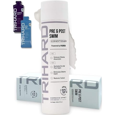 TRIHARD Pre & Post Swim Conditioner | Swimmers Conditioner | Pre Swim Hair Protection | Chlorine Removal Solution (Pack of 1) Cover