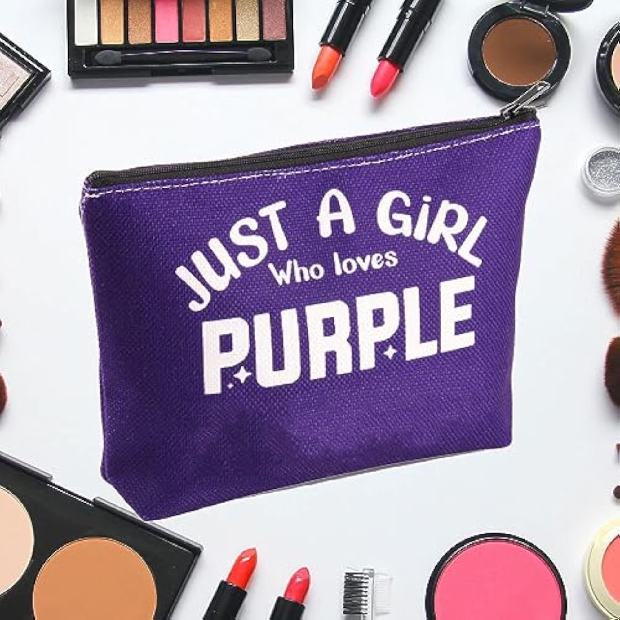 BWKTOP Purple Fans Cosmetic Makeup Bag