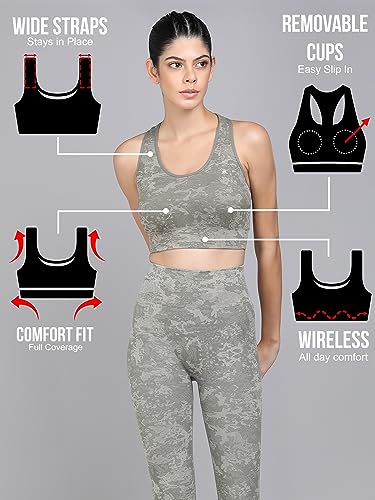Image of Kobo Medium Impact Slip on Everyday Sports Bra for Women - Lightly-Padded, Non-Wired & High Coverage | Lined Cups with Removable Inserts (Imported)