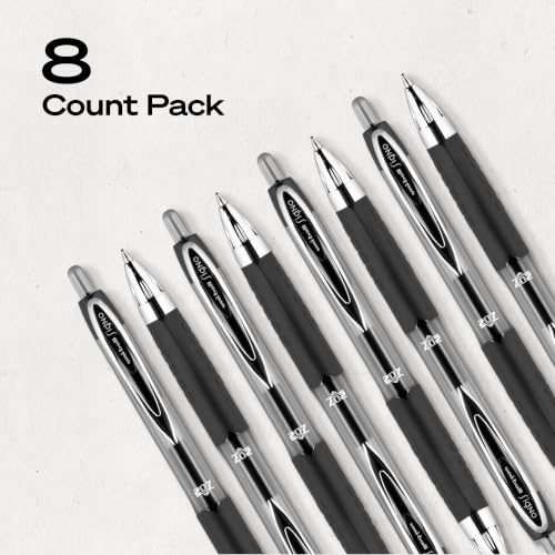 uniball 207 Gel Pens, Black Ink, 0.7mm Medium Point, Retractable, 8 Count - image 8