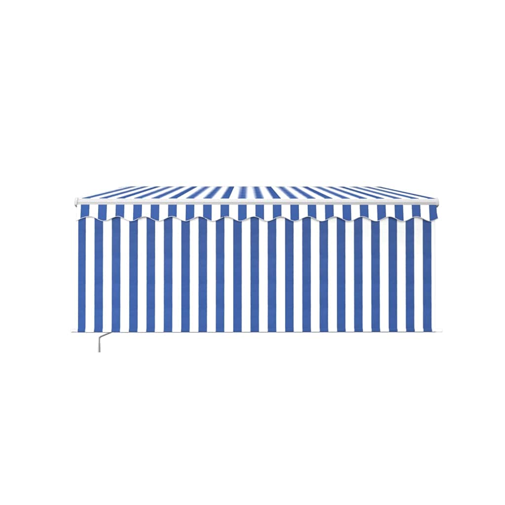 Tenda da sole retrattile manuale, 350 x 250 cm, struttura in alluminio, in poliestere resistente ai raggi UV, per balcone, terrazza, giardino, design moderno
