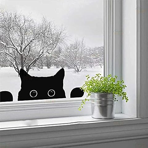 Cute Kittens Peeping Cat Wall Stickers Cover