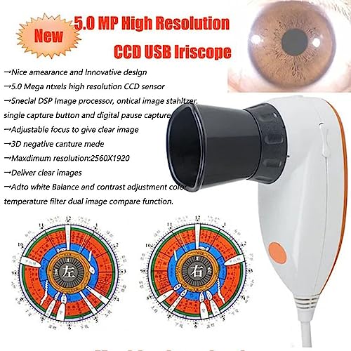 Cámara de análisis de iris profesional con enfoque ajustable y lente de 30X 2
