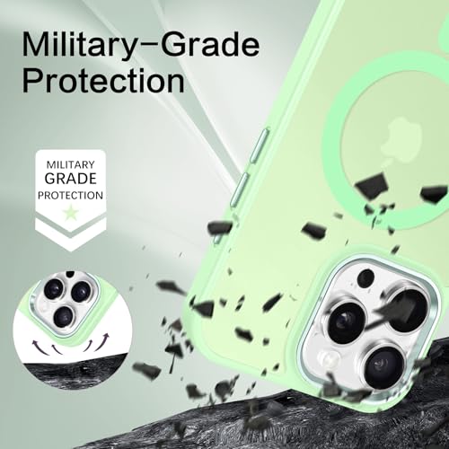 Image of BENTOBEN for iPhone 16 Pro Case [Compatible with Magsafe] Magnetic Matte Phone Case iPhone 16 Pro Translucent Slim Thin Shockproof Women Men Protective Cover Cases for iPhone 16 Pro 6.3 inch, Matcha Green