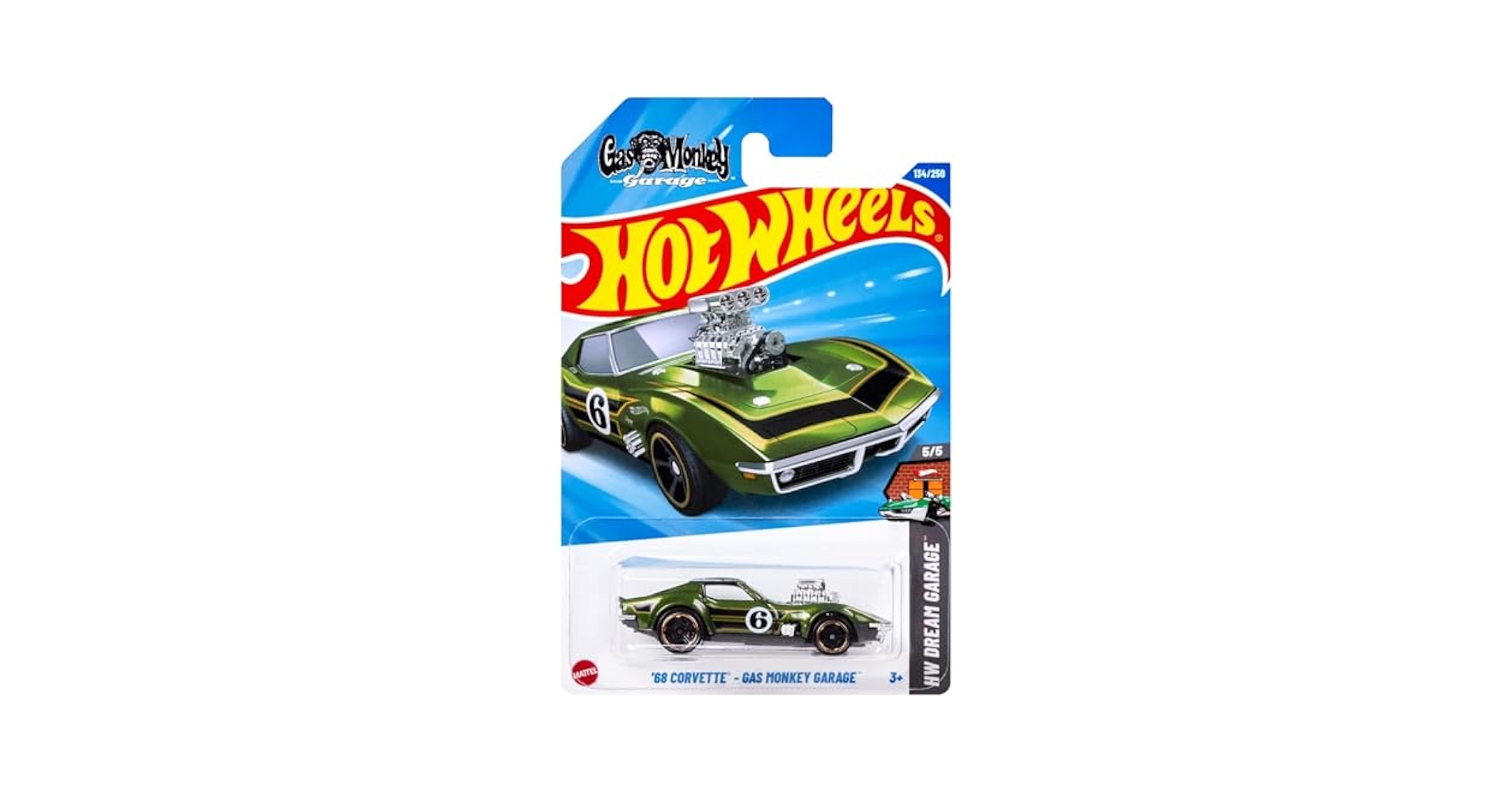 Amazon.com: Hot Wheels '68 Corvette Gas Monkey Garage, Green