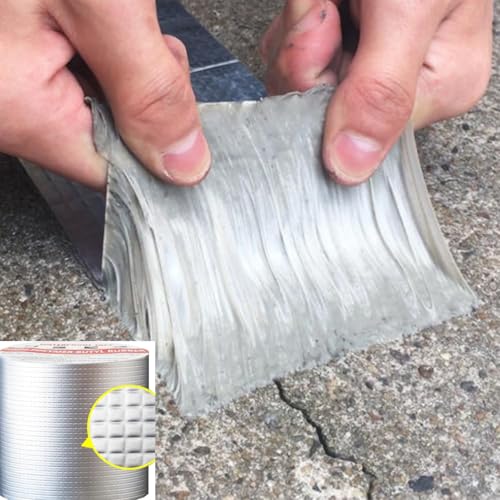neKne Cinta de Butilo - 100mmx5m - Cinta adhesiva impermeable - para Fugas de Agua -goteras - Butilo para Reparación - cinta impermeable autoadhesiva