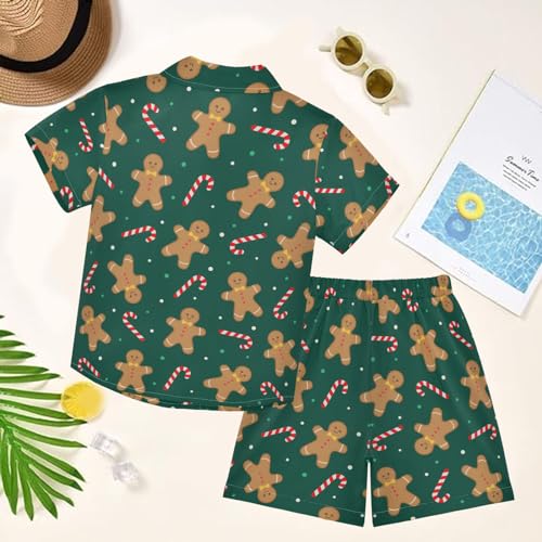 Image of visesunny Boy Floral Short Sleeve Button Down Shirt & Casual Shorts Set Summer Outfits 3-10 Years Clothes
