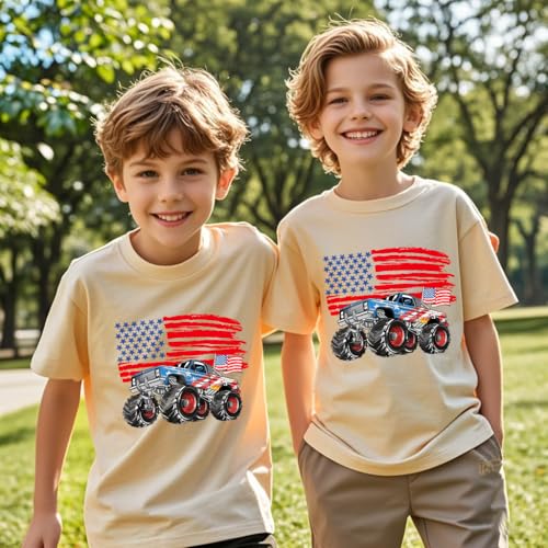 Toddler 4th of July Shirts Kids American Flag T-Shirts Boys Girls Patriotic Independence Day Memorial Day Tops Tees4