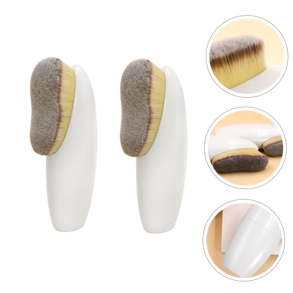 FOMIYES 6piezas Brocha De Maquillaje Facial Conjunto De Pinceles Para Polvo Suelto y Base Herramienta Multifuncional De Maquillaje Para Contornear Premium y Diseño Chic