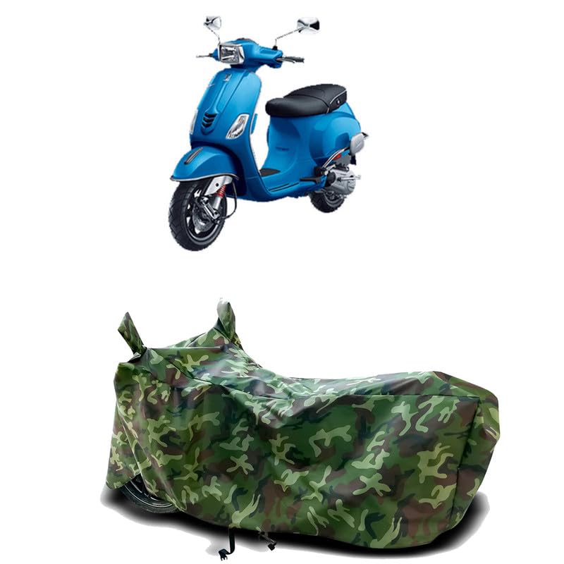Image of DUFFEL-100% Heat Protection Two Wheeler Bike /Scooty Body Cover for Suzuki Access BS6 Water Resistance /UV-Rays /Birds Dropping /Scratchproof /Dust Proof /Waterproof[Green Jungle Print]