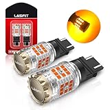 LASFIT 3157 LED Turn Signal Light 3057 4157 Blinker Bulb with CANBUS Anti Hyper Flash No Load Resistor Need 2023 Upgraded Standard Socket Automotive Version- Bright Amb