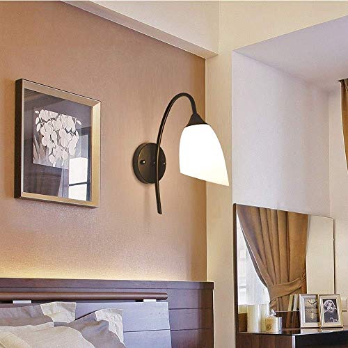 Aplique de pared E27 con personalidad creativa e interiores elegantes con acabado negro mate 4