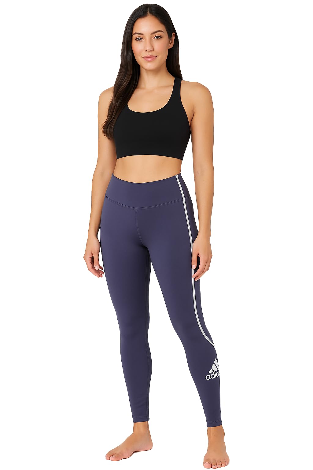 adidas Women's Believe This High Rise 7/8 Purple Tights Size L