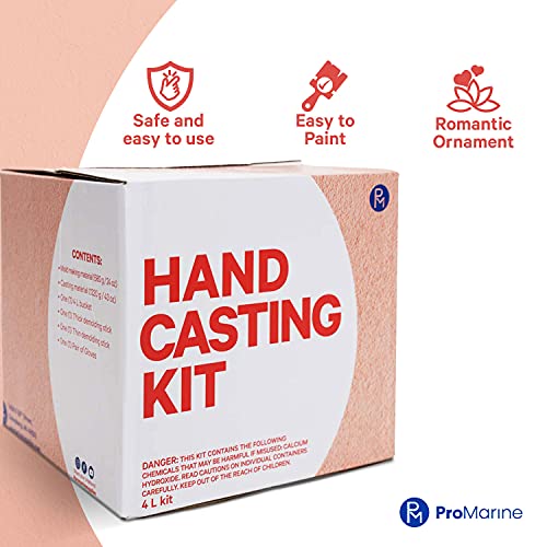 Pro Marine Hand Casting Kit (4-Liter Kit) | Diy Mold-Maker For Creating Hand Sculptures | Unique Arts And Crafts Gift | For Couples, Weddings, Anniversaries, And Family Keepsakes #TOP4