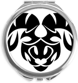Constellation Aries Zodiac Symbol Hand Compact Mirror Round Portable Pocket Glass