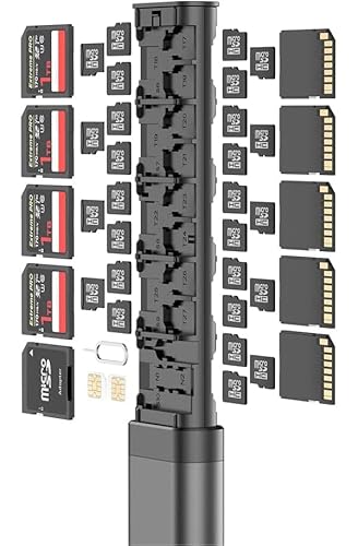 Coverzone microSD için Alaşımlı Hafıza Kartı Depolama Çubuğu - Tam SD ve Nano Sim Düzenleyici DC536CB
