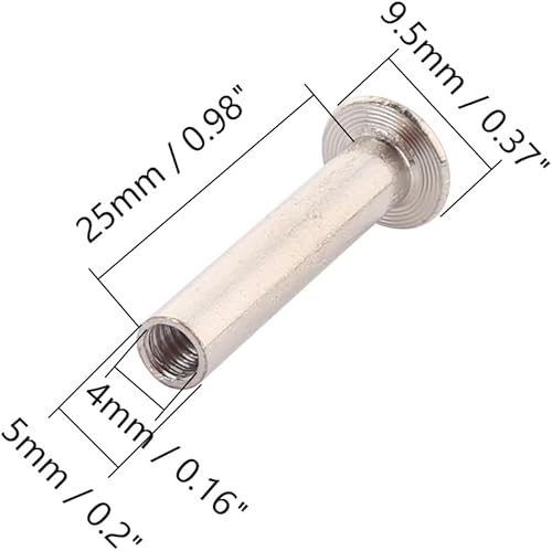 Miniatura 10 de Aicosineg Tornillos Phillips M5x20mm Phillips, hebilla de cinturón, tornillos de acero al carbono, cabeza cruzada, tornillos Chicago, cierre de