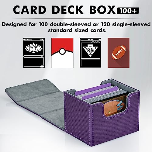 image for ZLCA Card Deck Box for Trading Cards, MTG Commander Deck Box Holds 120