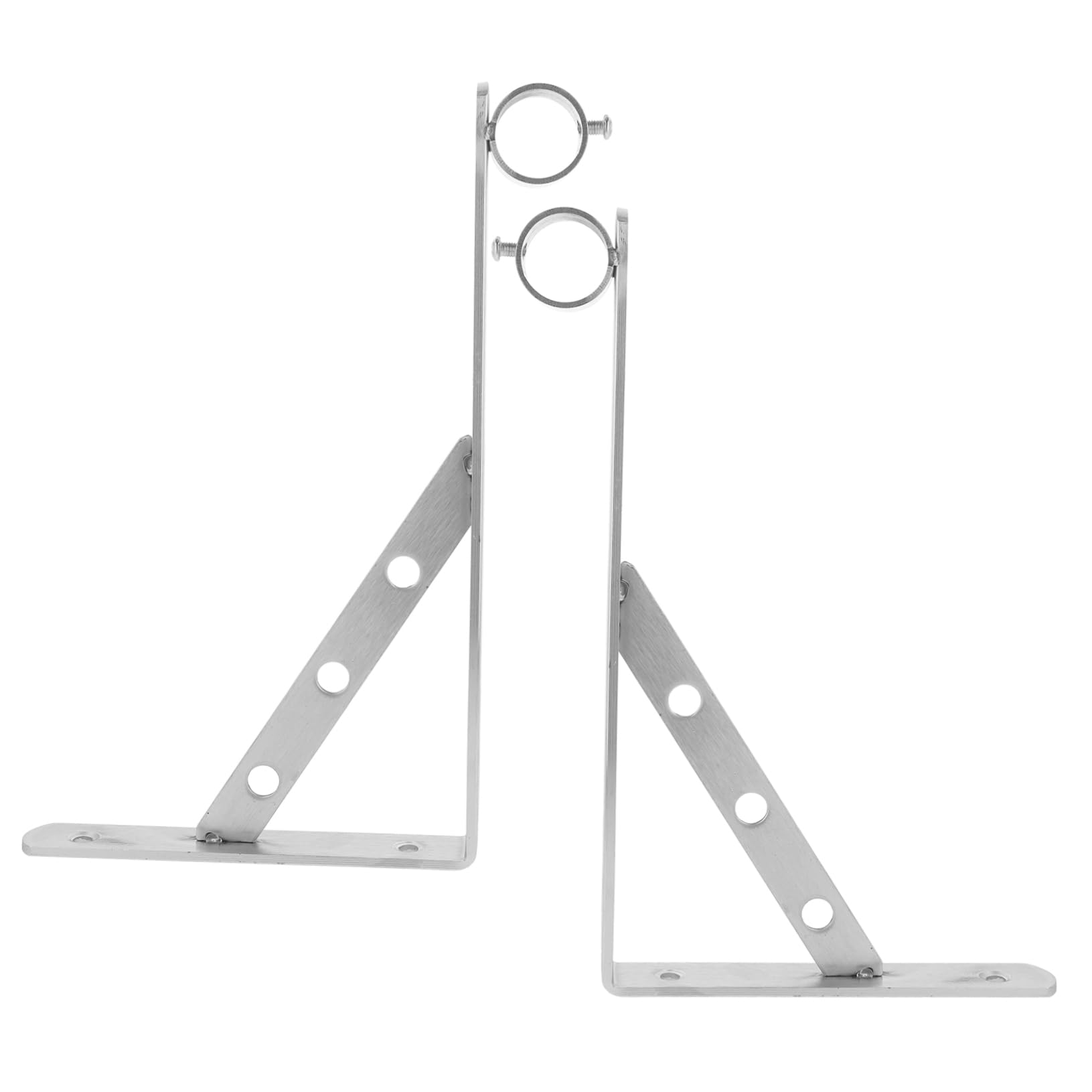 BUGUUYO 2pcs Balcony Rod Bracket for Clothesline Wall Mounted Support Design for Curtain Rods Versatile Use Exterior Walls and Balconies