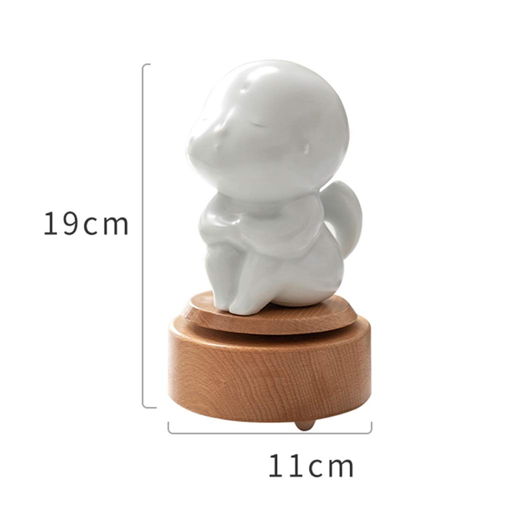 Scatola Musicale Music Box Carino Piccolo ceramica Music Box, portatile a forma di Angelo Music Box, (castello nel cielo Tune), Bianco, regalo for il Natale / San Valentino / Compleanno Carillon Danci