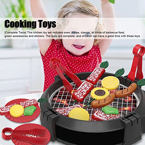 Dilwe Küchenset für Kinder, Hohe Simulation BBQ-Küchenspielzeug-Set mit Ofenplatte Lebensmittel für Kinder… – Bild 5