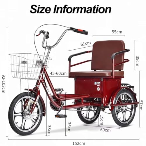 Triciclo para Adultos con Asiento de Espuma y Canasta miniatura 7