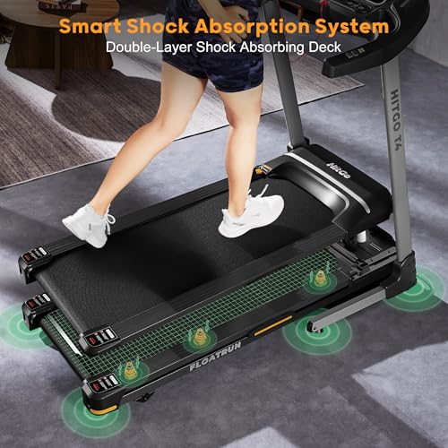 Image of HitGo Walking Pad for Home Office, 2026 Under Desk Treadmill with App, Remote, LED Display, Portable Small Design with Optional Incline or Foldable Handle