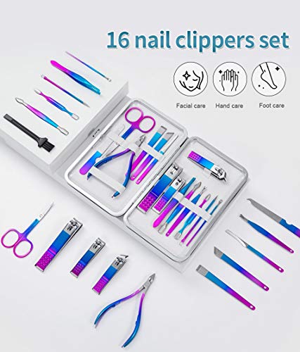 15PCS-Professional-Manicure-Pedicure-Set-for-Nail-Tips-Cutter-Stainless-Steel-Nail-Clipper-Eagle-Hook-Tools-Kit-for-Nail-Art