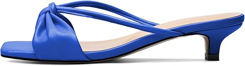 Vista 2 de Zamikoo Sandalias de tacón para mujer, sandalias cuadradas de tacón abierto, sandalias de tacón bajo con lazo para vestido, boda, zapatos de tacón