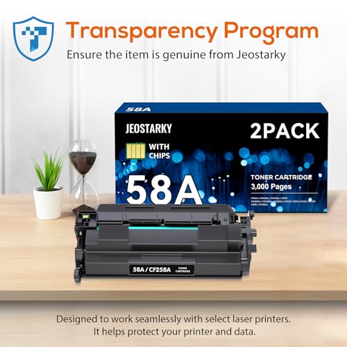 Jeostarky Compatible 58a hp Toner Cartridge Replacement for HP 58A CF258A 58X CF258X (with chip) Toner Cartridge for LaserJet Pro MFP M428fdw M404n M428fdn M404dn M430 Printer(2 Black) — view 5