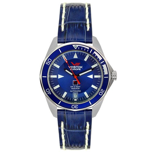 Vostok Men's 2432/0325026 K3 Submarine Automatic Blue Leather Watch Vostok Europe Amazon.in