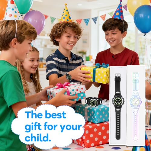 Image of Juboos Kids Watch Analog for Boys Girls, Childrens Waterproof Soft Strap Kids Time Teaching Quartz Wristwatch for Ages 5-15