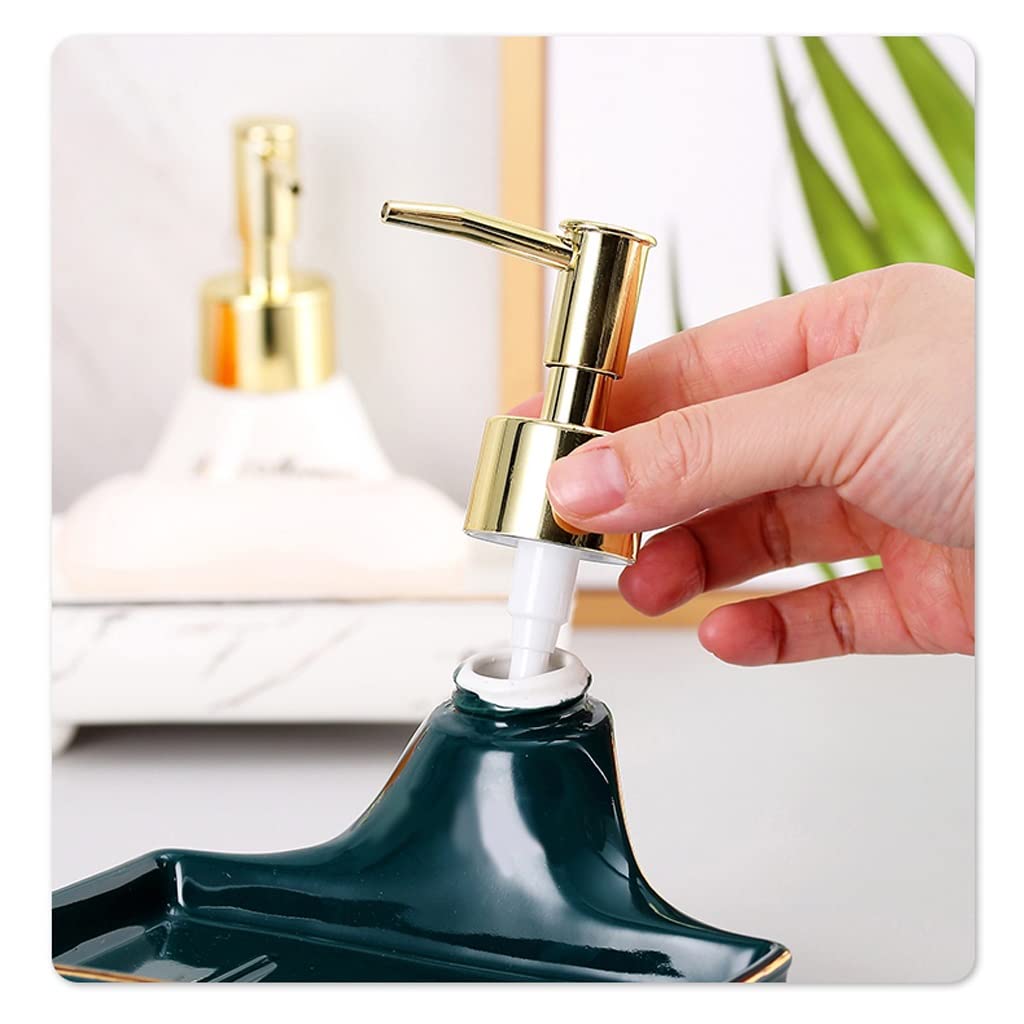 Jabonera Autodrenante Cerámica Drenaje Encimera jabonera plato lavabo baño de cocina jabón de cocina sanitizador de mano prensa Sub-embotellado de baños integrado. Jabonera Jabonera Guardar