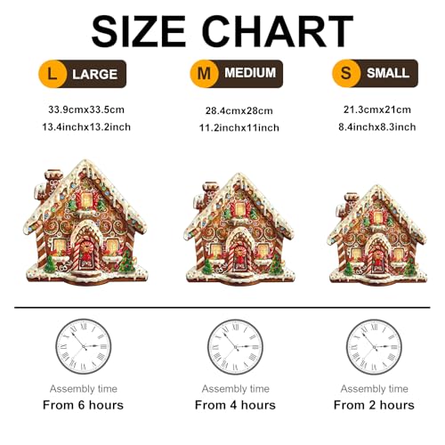 WOODBESTS Puzzles for Adults (100 Piece, S, 8.5x8.5 in) Christmas Gingerbread Wooden House Puzzle, Unique Wooden Animal Jigsaw Puzzles, Family Game and Birthday Gifts for Friend — view 6