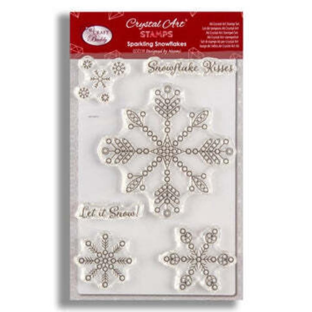 Craft Buddy Crystal Art A6 Stamp Set - Sparkling Snowflakes